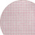 8' Pink And Ivory Round Geometric Washable Indoor Outdoor Area Rug - Pink, Ivory