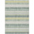 9' X 12' Pale Aqua And Lime Green Striped Washable Indoor Outdoor Area Rug