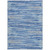 10' X 14' Blue Gray And Ivory Striped Washable Indoor Outdoor Area Rug