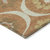 9' X 12' Orange Copper And Gray Medallion Washable Indoor Outdoor Area Rug
