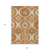 9' X 12' Orange Copper And Gray Medallion Washable Indoor Outdoor Area Rug