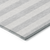 10' X 14' Gray and Ivory Striped Washable Non Skid Indoor Outdoor Area Rug