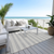 10' X 14' Gray and Ivory Striped Washable Non Skid Indoor Outdoor Area Rug