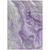 9' X 12' Purple And Ivory Abstract Washable Indoor Outdoor Area Rug