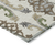 8' X 10' Ivory Green And Brown Floral Washable Indoor Outdoor Area Rug