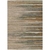 9' X 12' Taupe Copper And Green Striped Washable Indoor Outdoor Area Rug