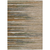 9' X 12' Taupe Copper And Green Striped Washable Indoor Outdoor Area Rug