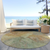 8' Artichoke Green And Gold Round Abstract Washable Indoor Outdoor Area Rug
