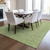 10' X 14' Green Black And Ivory Geometric Washable Indoor Outdoor Area Rug