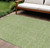 10' X 14' Green Black And Ivory Geometric Washable Indoor Outdoor Area Rug