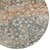 8' Beige And Copper Round Abstract Washable Indoor Outdoor Area Rug - 880016788099