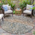 8' Beige And Copper Round Abstract Washable Indoor Outdoor Area Rug - 880016788099