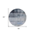 8' Round Navy and Gray Round Ombre Washable Non Skid Indoor Outdoor Area Rug