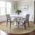 8' Gold And Ivory Round Southwestern Washable Indoor Outdoor Area Rug