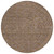 8' Brown Gold And Ivory Round Polka Dot Washable Indoor Outdoor Area Rug