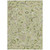 10' X 14' Artichoke Green Gray And Brown Floral Washable Indoor Outdoor Area Rug