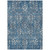 10' X 14' Blue And Ivory Floral Washable Indoor Outdoor Area Rug