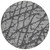 8' Gray And Charcoal Round Abstract Washable Indoor Outdoor Area Rug - Gray, Charcoal