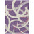 10' X 14' Purple Ivory And Gray Abstract Washable Indoor Outdoor Area Rug
