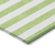 10' X 14' Green and White Striped Washable Non Skid Indoor Outdoor Area Rug