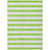 10' X 14' Green and White Striped Washable Non Skid Indoor Outdoor Area Rug