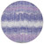 8' Purple And Gray Round Striped Washable Indoor Outdoor Area Rug