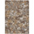 8' X 10' Brown Beige And Gray Floral Washable Indoor Outdoor Area Rug