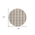 8' Beige And Brown Round Plaid Washable Indoor Outdoor Area Rug
