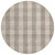 8' Beige And Brown Round Plaid Washable Indoor Outdoor Area Rug