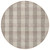 8' Beige And Brown Round Plaid Washable Indoor Outdoor Area Rug