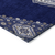 10' X 14' Navy Blue Gray And Brown Oriental Washable Indoor Outdoor Area Rug