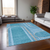 8' X 10' Teal Abstract Washable Indoor Outdoor Area Rug