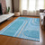 8' X 10' Teal Abstract Washable Indoor Outdoor Area Rug - Teal Blue