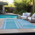 8' X 10' Teal Abstract Washable Indoor Outdoor Area Rug - Teal Blue