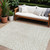 10' X 14' Ivory And Beige Geometric Washable Indoor Outdoor Area Rug Transitional Style - Ivory, Beige Color