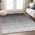 9' X 12' Black And Ivory Ombre Washable Indoor Outdoor Area Rug