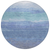 8' Blue Teal Blue And Sky Blue Round Abstract Washable Indoor Outdoor Area Rug