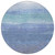 8' Blue Teal Blue And Sky Blue Round Abstract Washable Indoor Outdoor Area Rug