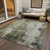 10' X 14' Pewter And Ivory Abstract Washable Indoor Outdoor Area Rug - 880016627107