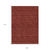 9' X 12' Burgundy Geometric Washable Non Skid Indoor Outdoor Area Rug