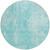 8' Teal Blue And Ivory Round Abstract Washable Indoor Outdoor Area Rug Transitional Style - Teal Blue, Ivory Color