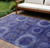 9' X 12' Purple And Beige Medallion Washable Indoor Outdoor Area Rug