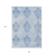 10' X 14' Blue Geometric Washable Non Skid Indoor Outdoor Area Rug
