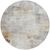 8' Beige Gray And Khaki Round Abstract Washable Indoor Outdoor Area Rug