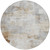 8' Beige Gray And Khaki Round Abstract Washable Indoor Outdoor Area Rug