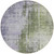 8' Olive Green And Purple Round Abstract Washable Indoor Outdoor Area Rug