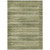 9' X 12' Green And Beige Striped Washable Indoor Outdoor Area Rug