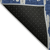 9' X 12' Navy Blue Gray And Ivory Striped Washable Indoor Outdoor Area Rug