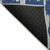9' X 12' Navy Blue Gray And Ivory Striped Washable Indoor Outdoor Area Rug - Navy Blue, Gray, Ivory
