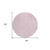 8' Pink And Ivory Round Striped Washable Indoor Outdoor Area Rug